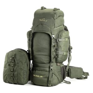 Army Green TriPole Colonel 80 Litre Rucksack with Detachable Day Pack
