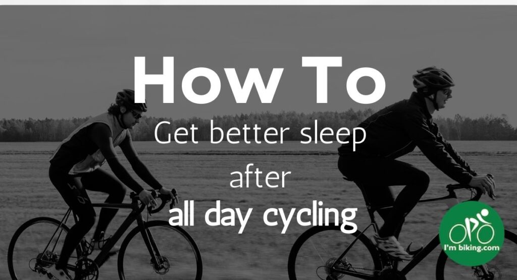 A good night's sleep after cycling can be beneficial to recuperation and overall well-being.