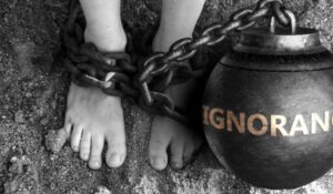 What does 'ignorance' mean? Does it make life happy or sad?