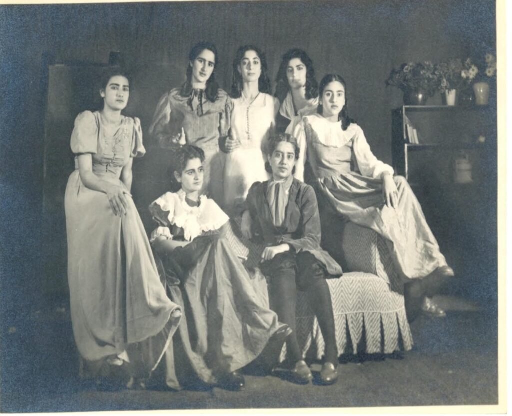 Kinnaird girls, after a play performance (circa 1940s) 